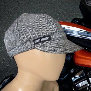 HARLEY-DAVIDSON Womens Newsboy Trendsetter Black/Gray Cap OSFA